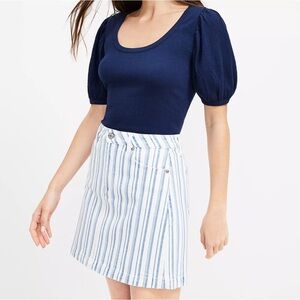 NWT LOFT Striped Denim Skirt